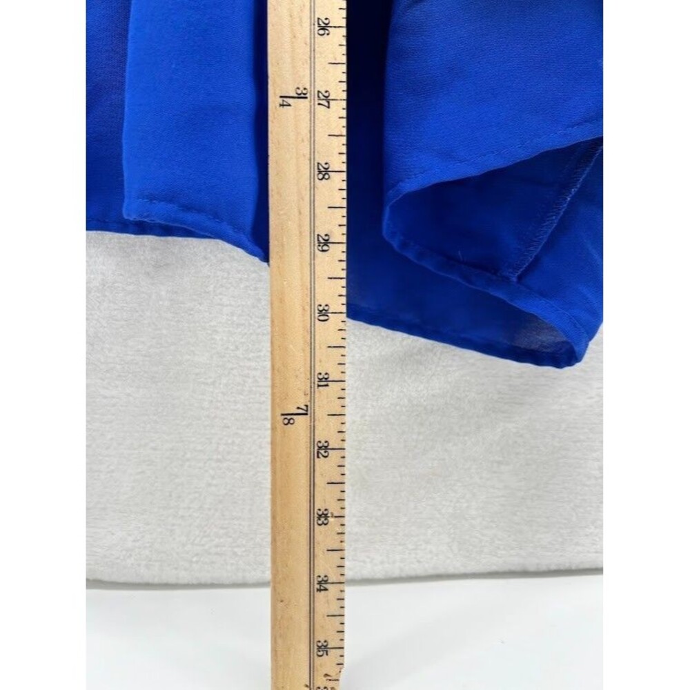 ANDREE BY UNIT Royal Blue V-Neck Flowing Dolman Tunic - Picture 4 of 5